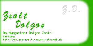 zsolt dolgos business card